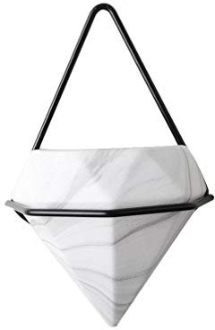 BESPORTBLE Keramik Pflanzer Wandhalterung Mini Hängende Sukkulenten Töpfe Geometrische Wandvasen Marmor Blumentöpfe Kaktus Pflanzen Container Home Office Dekor Schwarz M