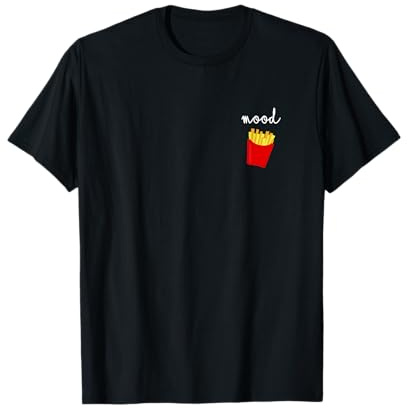 Witziges Pumper Cheatday Fastfood Mood Grafik T-Shirt - Unisex-Erwachsene - Schwarz - S - Kurzarm - Klassische Passform - Cartoon - Weihnachten, Geburtstag - Fitness