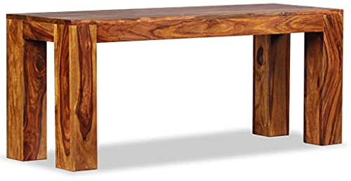 TEWTX7 Esszimmer Sitzbank, Holz-Bank, Küchenbank, Landhaus-Stil Bank für innen ohne Rücken, Handgefertigt Holzbank für Flur, Bad und Wohnzimmer, Palisander Massivholz