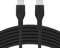 Belkin BoostCharge Flex Silikon-USB-C/USB-C-Ladekabel, USB-IF-zertifiziert zum Schnellladen mit Power Delivery PD für iPhone 16, iPhone 15, Galaxy S24, Pixel, MacBook Pro, iPad Pro/Mini, 3 m – Schwarz