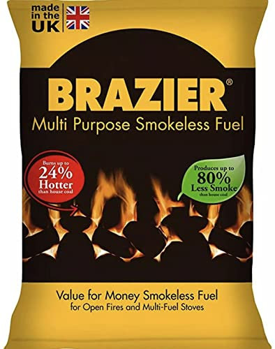 trdefirst 1X Brazier Smokeless Coal For Wood Burner 【﻿|】 Smokeless Fuel For Bbq (Fire accessories)-10kg