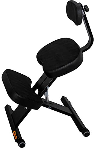 Kniestuhl Gesundheitsstuhl Ergonomischer Kniehocker Orthopädischer Bürostuhl (Schwarz)