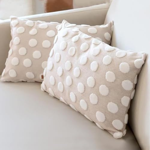 HAMUR HOME Conjunto De 2 Fundas De Cojín 30 X 50 Cm - Funda De Cojín Boho Decorativa - Funda Decorativa De Almohada para Sofá - Fundas De Almohadón Decorativas para Salón (Point Beige)