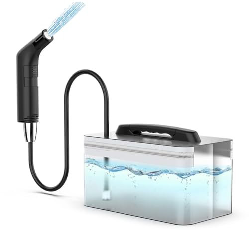 Portable Bidet Travel Bidet Sprayer Electric Bidet Portable Jet Spray for Toilet,Bathroom and Outdoor Hiking,Muslim Shower Spray with 2.3Liters Water Storage (Black 2.3Liters)