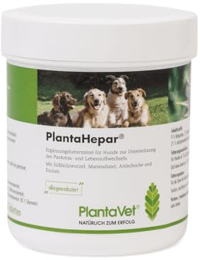PlantaVet PlantaHepar 800mg | 240 Tabletten | Ergänzungsfuttermittel für Hunde | Zur Pflege des Pankreas- und Leberstoffwechsels