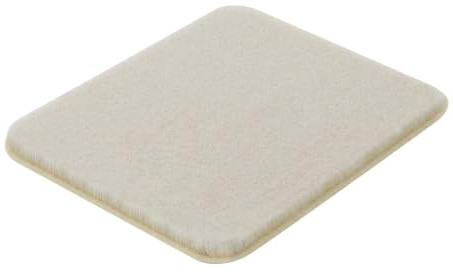 Kleine Wolke Badteppich Relax Sandbeige 55 x 65 cm | OEKO-TEX zertifiziert, rutschhemmende Unterseite, für Fußbodenheizung, maschinenwaschbar, 100% Polyacryl