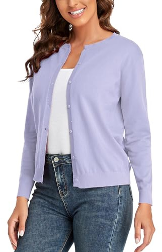 CUNYI Strickjacke für Damen Rundhalspullover
