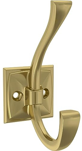 Franklin Brass B48022K-SG-C Ruavista Coat and Hat Wall Hooks in Satin Gold (5-Pack)