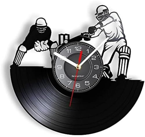 AVJERA Cricket- aus echter Vinyl-Schallplatte, weicher Ball, Ballspiel, Sportschnitt-, Moderne Hängedekoration, Spielergeschenk für Männer