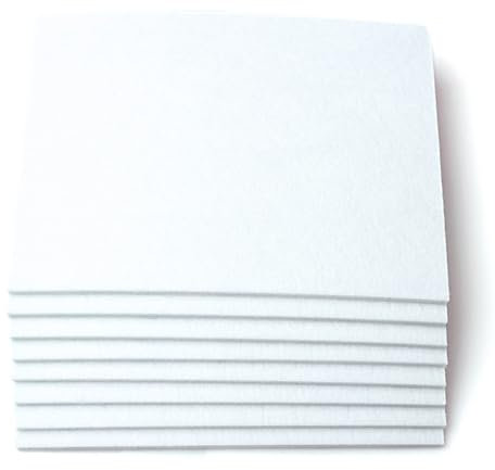 Hoappa 8-Pack Furniture Felt Pads 1/5 Thick Self-Stick Heavy Duty Sheets Wood Floor Protector, White