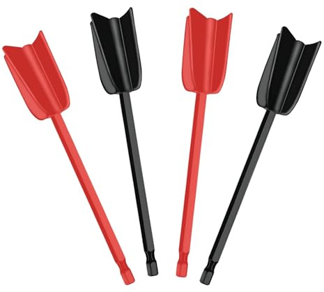 4Pcs Reusable Epoxy Mixer Attachment Durable Paint Epoxy Mixer Paddles Stirring Rod Drill Plastic Epoxy Resin Mixers for Mixing Epoxy Resin