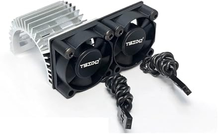 Compatible avec le ventilateur de refroidissement du moteur YSIDO RC avec dissipateur thermique compatible avec la voiture RC 1/10 1/8 540550 3660 3670 moteur ESC refroidissement rapide pièce de voitu