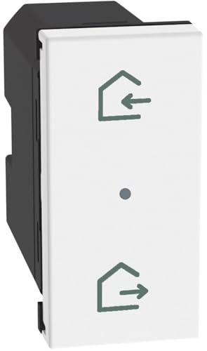 BTICINO Scenario Entra/Esci MatixGO JW4570CWI, Comando Centralizzato per Luci, Tapparelle e Prese Smart, Interruttore WiFi con Batteria, da Incasso, Controllo da Remoto, Automazioni, Smart Home