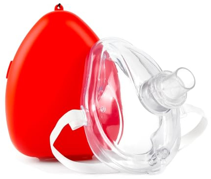 CPR Rescue Mask, Pocket Cardiopulmonary Reanimation Face Shield Personal Protection Breathing Mask with One Way Valve for Adult Child