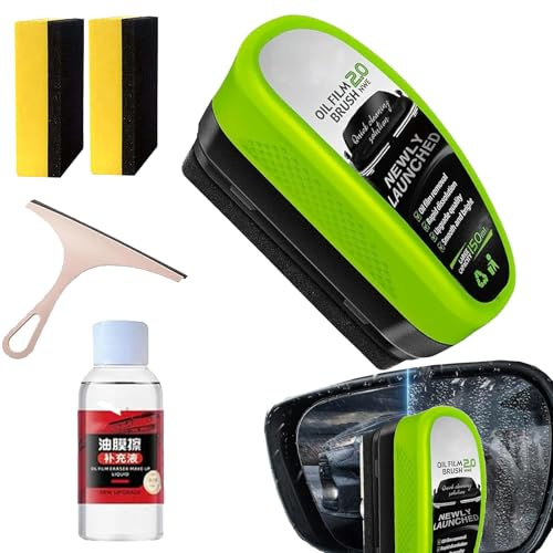 Jetdryshop Nettoyant pour vitres de voiture, Jet Dry Shop, nettoyeur de pare-brise de voiture, brosse de nettoyage de film d'huile pour vitres de voiture, 1 pièce