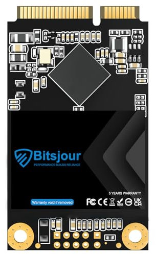 Bitsjour 128GB mSATA SSD SATA III 6Gb/s Single-Sided Mini Internal Solid State Drive 3D TLC NAND, for Ultrabook Desktop PC Laptop