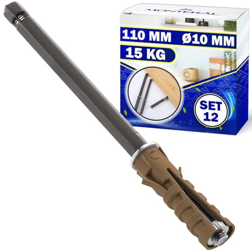 12x Support Etagere Invisible 110mm Ø10mm en Acier Capacité de Charge 15 Kg | Fixation Etagere Invisible - Garantie de 10 Ans - MONTERAL