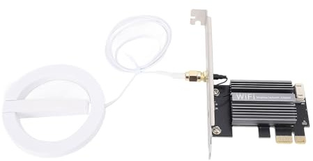 Bewinner Tarjeta PCIe WiFi 6e AX5400 4174Mbps Adaptador Tri-Banda con Bluetooth 5.2 para Ordenador de Sobremesa con Antena de Extensión