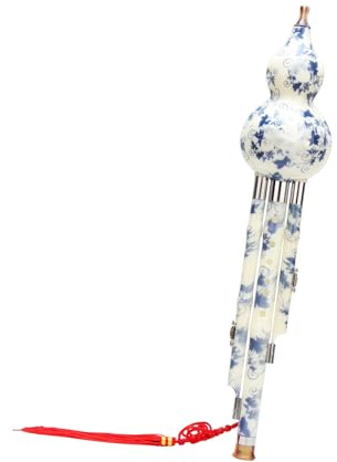 Professionelles Hulusi Hulusi Anfänger Blasinstrument aus blauem und weißem Porzellan für Erwachsene(B-flat)