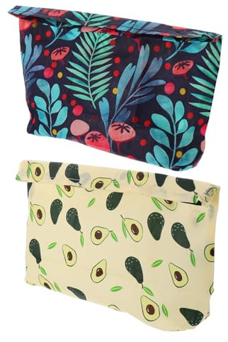 Lurrose Bolsa de Algodón con Cera de Abeja Pura para Conservación de Alimentos Reutilizable y Sellado Hermético para Frutas Pan y Verduras Apta para Cocina y Refrigerador