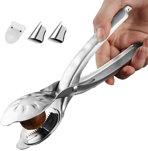 Cascanueces - Pelador manual de castaño inoxidable | Diseño dentado Cascanueces rápido, para el hogar, cocina, panadería, cocinero, adultos, ancianos, manos débiles, niños, jóvenes