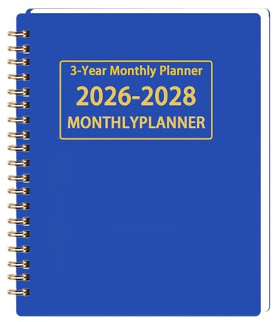 Monatsplaner - Kalender 2026-2028 Notizbuch, Notizbuch mit Organizer für die Planung Schule Büro Arbeit Lehrer Schüler | Büro Schreibtisch Studenten Kinder