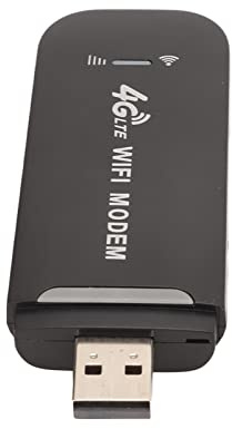 Dioche Enrutador WiFi USB 4G LTE Módem Inalámbrico Portátil de Alta Velocidad de 150 Mbps Admite Conexión Simultánea de 10 Usuarios para Viajes Oficina en Casa Material ABS Negro