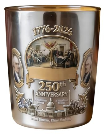 Genérico Copa de Whisky | 250 Aniversario de EE. UU. Copa de Vino,Vasos licor coleccionables,para Hombre Padre Esposo Barman Restaurante Bar Hotel Estantería