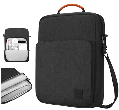 Dadanism 9-11 Tablet Custodia Borsa con Tracolla Per iPad (A16) 11, iPad Air 11 M4/M3, iPad Pro 11 M5/M4, iPad 10a Gen 10,9, iPad 9/8/7a Gen 10,2, Galaxy Tab A11+ 11, Tab M11 11, Nero+Grigio