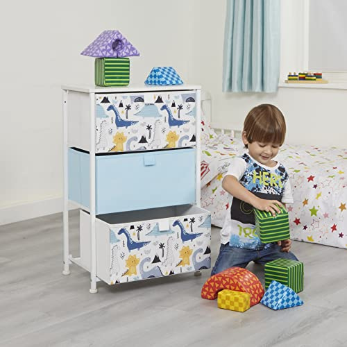 Liberty House Toys Kids Storage Unit, Metal, Blue and White, H730 x W450 x D300mm, 5L-202-DIA