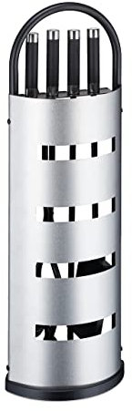 Relaxdays Kaminbesteck, 5 TLG. Kamingarnitur, Schürhaken, Schaufel, Besen, Zange & Ständer, Ofenbesteck modern, schwarz