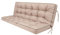 Bjird Cojin para Banco - Cojines Blandos de Asiento y Respaldo para Tumbonas, Bancos de Jardín, Columpios de Patio, Suelo - Impermeables con Diseño Acolchado y Correas - 100 cm - Beige