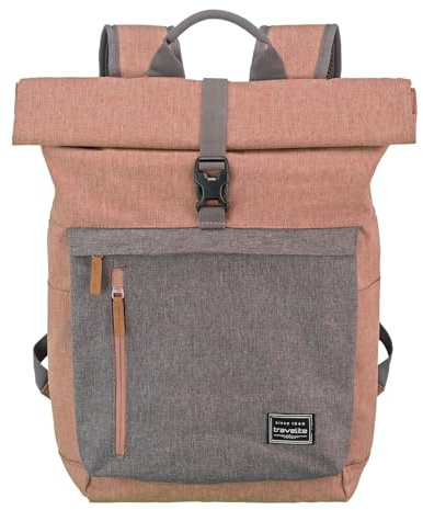 Travelite Handgepäck Rucksack, Laptop Rucksack 15,6 Zoll, BASICS, Reiserucksack Rolltop Funktion, 60 cm, 35 Liter