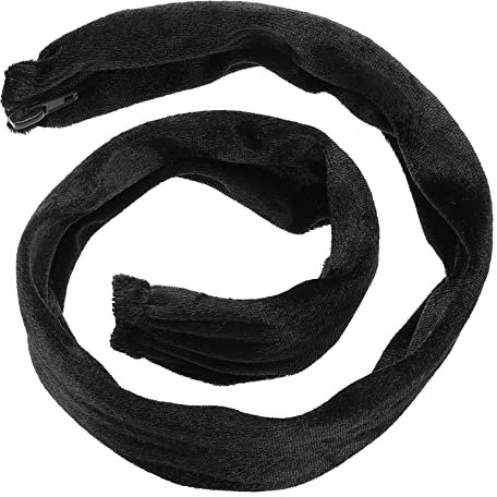 PATIKIL 2ft Lamp Chain Cover, Chain Protective Sleeve Washable with Zipper for Chandelier Lighting Wires Swing Light Fixture, Black