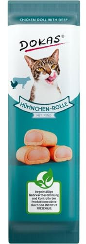 Dokas Hühnchen-Rolle mit Rind - leckerer Katzensnack für zwischendurch - 10 x 10g