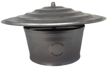 ® EXTRACTOR FLUE - Comignolo cappello inox antivento antintemperie antipioggia con uscita fumi regolabile (120 mm)