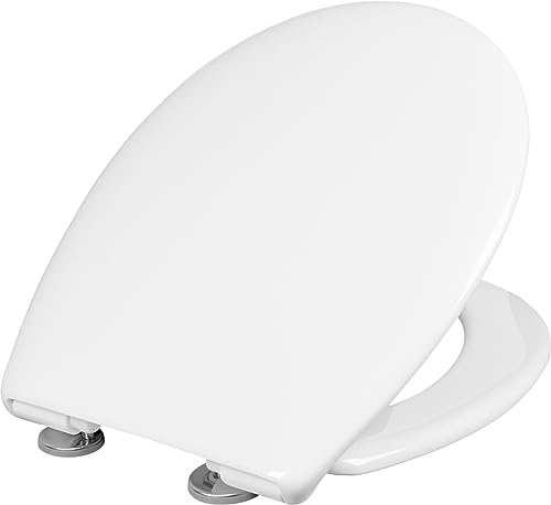 Cornat WC-Sitz Rezya - Recyceltes & nachhaltiges Material - Pflegeleichter Thermoplast - Quick up & Clean Funktion - Absenkautomatik - weiß / Recycling Toilettensitz / Klodeckel / 1076375