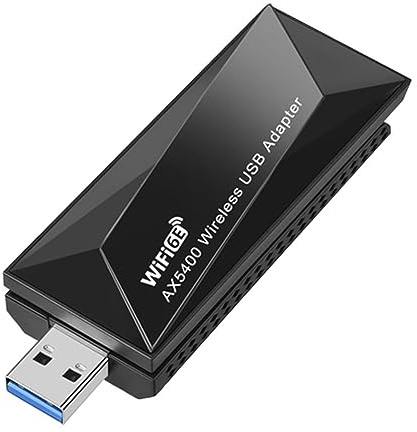 LYEAA WiFi 6E USB WiFi Dongle USB 3.0 Tri-Band 2.4G 5G 6G WiFi Receiver Dongle 5400Mbps Driver Free for PC/Laptop/Desktop