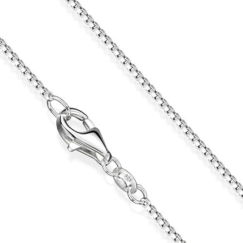 Gicko Venezianerkette Boxkette Silber 925 - Stärke 1mm - Halskette Für Damen Erbskette 925 Sterlingsilber (40)