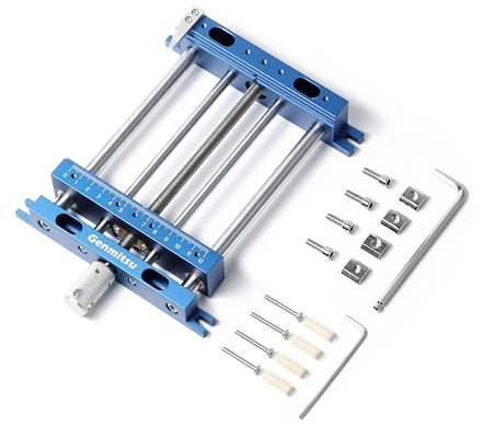 Genmitsu Morsa da banco in alluminio, morsetto per router CNC ad alta precisione per progetti di lavorazione del legno e lavorazione dei metalli, dimensioni 23,8 x 16,8 x 4,1 cm, intervallo di