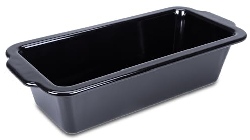 Städter Brotbackform EMAILLE Black Edition, 26 x 11,5 x 7,5 cm, Emailliert & Schnittfest, Kastenform für Sauerteig, Backform temperaturbeständig bis 300°C, made without PFAS