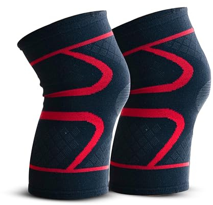 Wonder Care 2er-Pack Kniebandagen, Kompressions-Kniebandage für Männer und Frauen, Kniebandage zum Laufen, Kniebandage für Übungen, Kniebandage für Fitnessstudio, Wandern, Sport, Fitnessstudio, Laufen