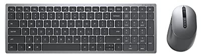 Dell KM7120W Clavier souris inclus RF sans fil + Bluetooth QWERTZ tchèque, slovaque gris, titane