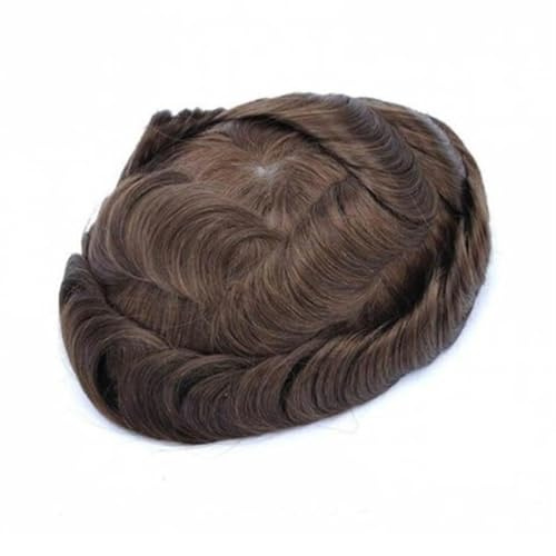 Parrucchino Parrucchino for capelli lunghi da uomo 14/16/18/20 Parrucchino da uomo Attaccatura dei capelli naturale Pizzo e base in PU Sistema di capelli umani Resistente e traspirante Toupee for uom