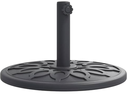 vidaXL Sonnenschirmständer, Schirmständer mit Standfuß Spannknopf, Schirmhalter für Ø38/48 mm Mast, Sonnenschirmfuß Ständer, 12 kg Rund