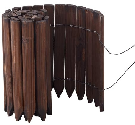 Dekorativer Holzzaun für Garten, Terrasse, Weg, Blumenbeet, 30 cm hoch, 1 Stück