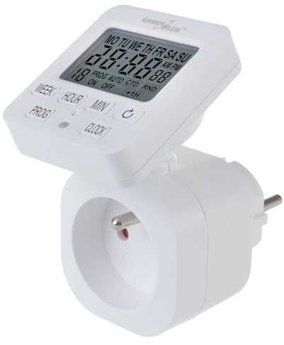 GreenBlue GB605 Horloge Digitale Timer programmateur minuterie Max. 16A IP20 (Prise FR)