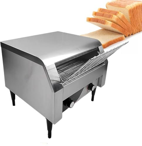 Tostadora Comercial, Tostadora Industrial Con Cinta Transportadora De 450 Rebanadas/Hora Y 2,6 Kw Para Trabajos Pesados, Horno EléCtrico De Acero Inoxidable, Para Panecillos, Croissants,110V