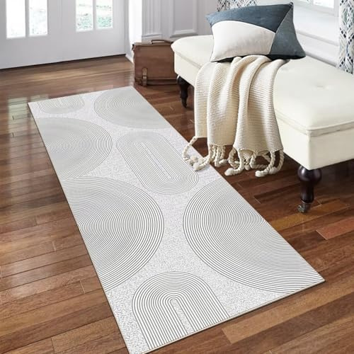 PaGuvFng Teppich Läufer 90 x 500 cm Extra Lange Läufer Teppiche für Flur rutschfest Waschküche Maschine Waschbar Küche Bodenmatte für Eingang Schlafzimmer Treppe Badezimmer
