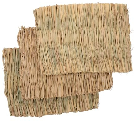 Happyyami 3piezas Alfombra De para Conejos y Roedores De Tejidas para Masticar para Dormir